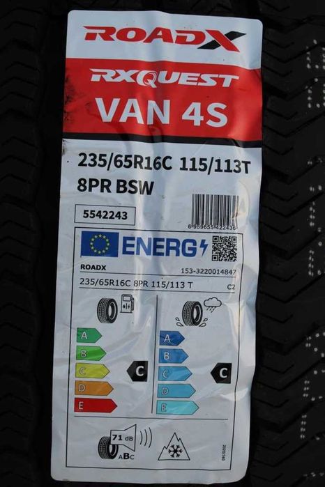 Anvelope noi 235/65R16C RoadX, All Season, DOT 2025