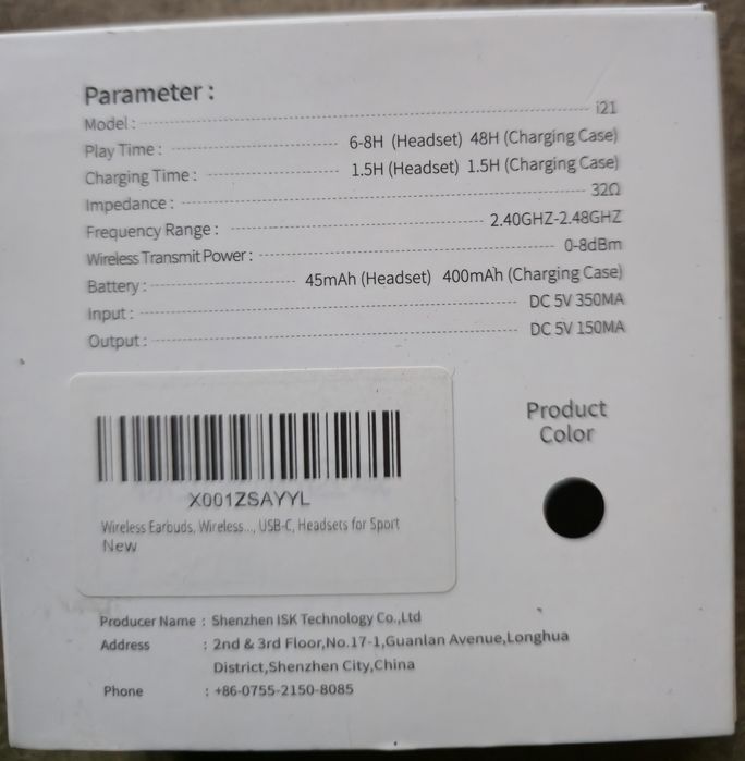 Căsti wirless fără fir ORDTOP  i21 earbuds