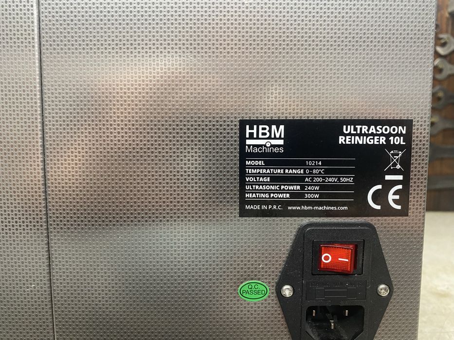 Професионална ултразвукова вана HBM 10L 240W с подгряване + препарат