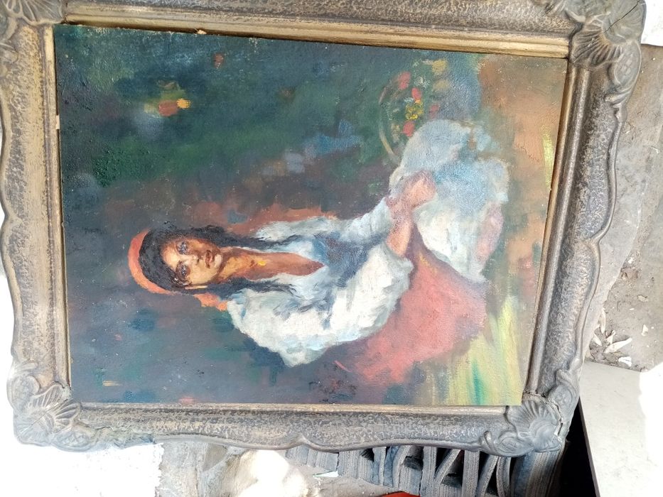 Tablou vechi pictura pe carton