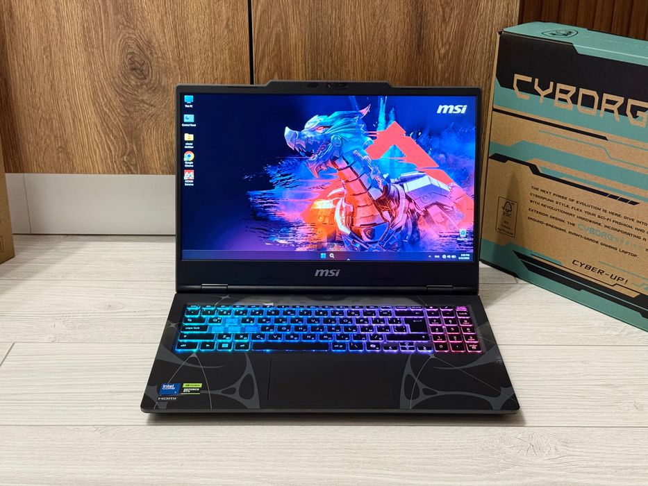 15.6 144hz/RTX 5060 8GB / i7 240H / 16GB/ НОВ Гаранция / RGB/ CYBORG MSI