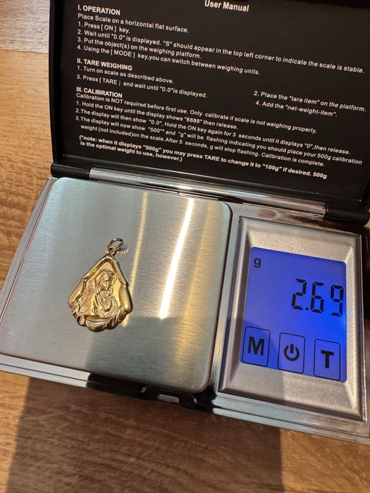 Златна висулка “Богородица” - 2.69гр. - 14К