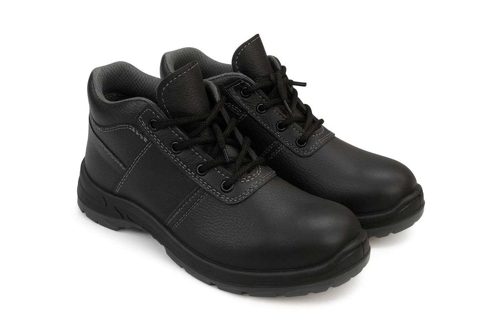 Ботинки рабочие черный Кожа, размеры:39-46