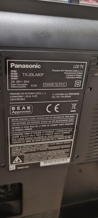 Телевизор Panasonic TX-20LA80F (20 инча) – работещ