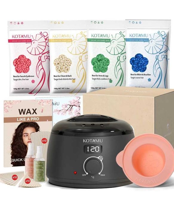 Kit ceara epilare cu incalzitor ceara, KOTAMU