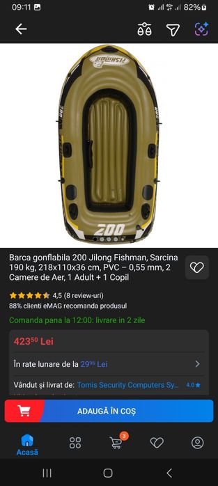 Barcă gonflabilă Fishman 200