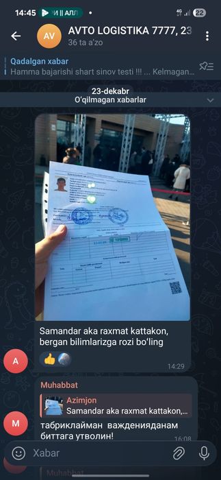 Prava aksiya narxda.  Shoshling