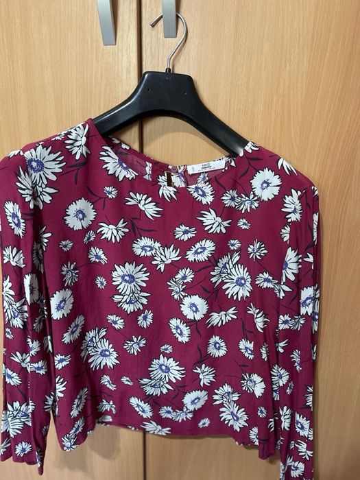 Bluza cu model floral Mango XS