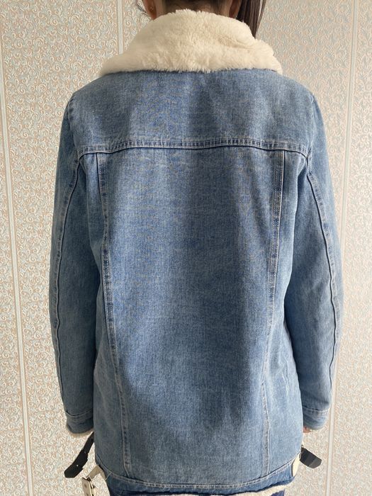Дубленка джинсовая