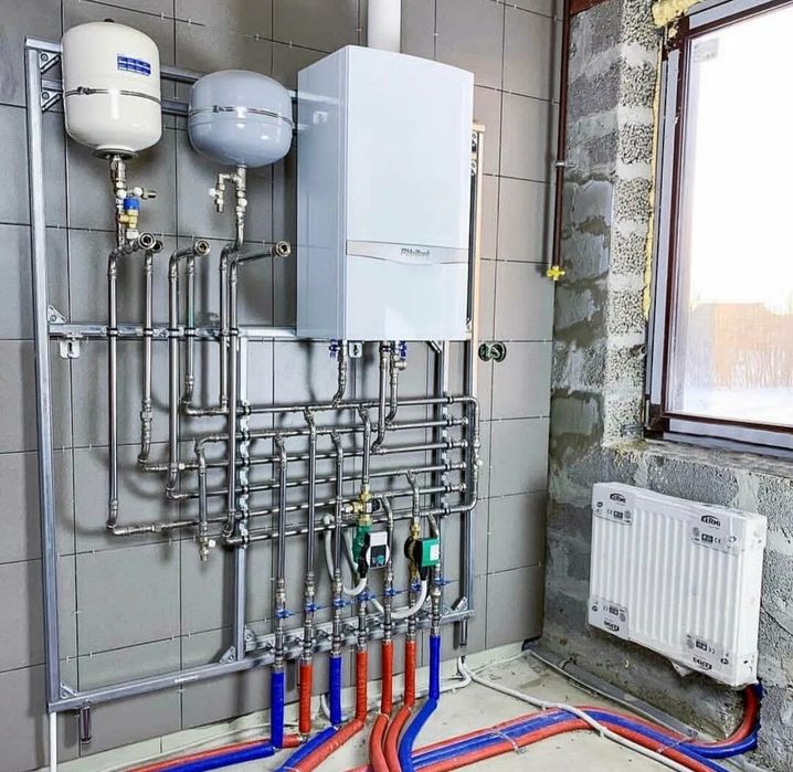 Услуги сантехника тёплый пол котёл