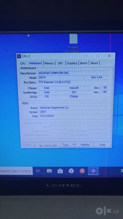ASUS Z97 DDR3 plata sotiladi