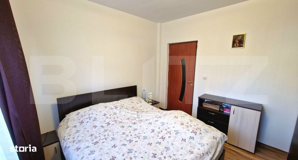 Apartament cu 2 dormitoare, balcon inchis, parter inalt, parcare, zona