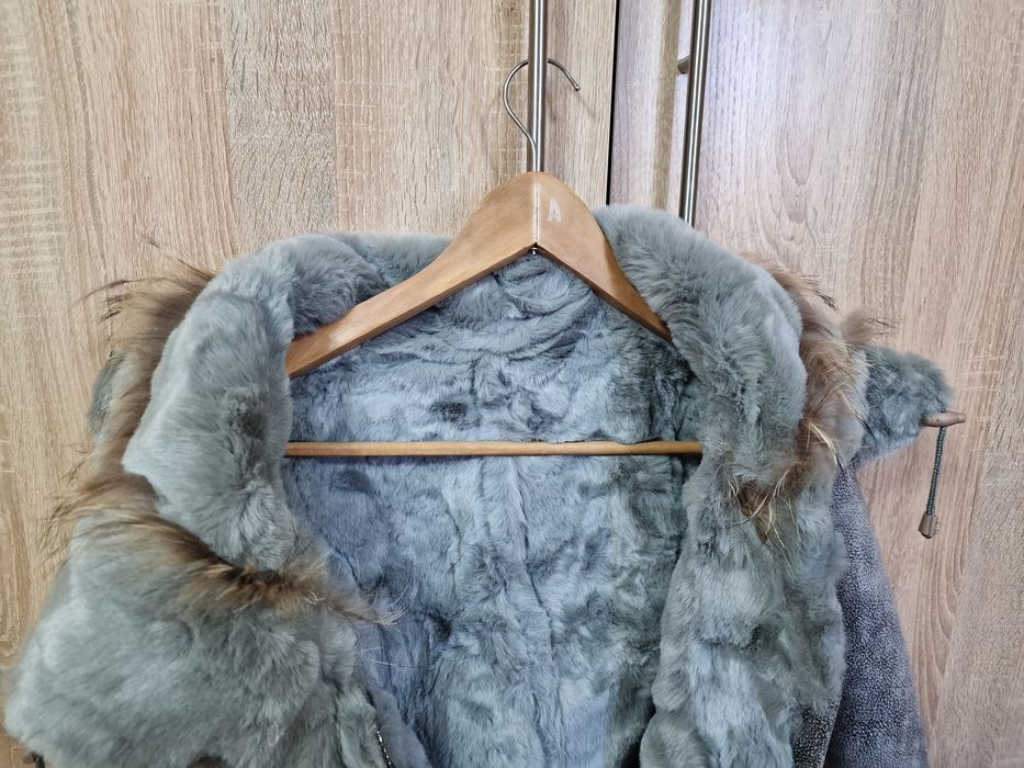 Дубленка серая. Новая