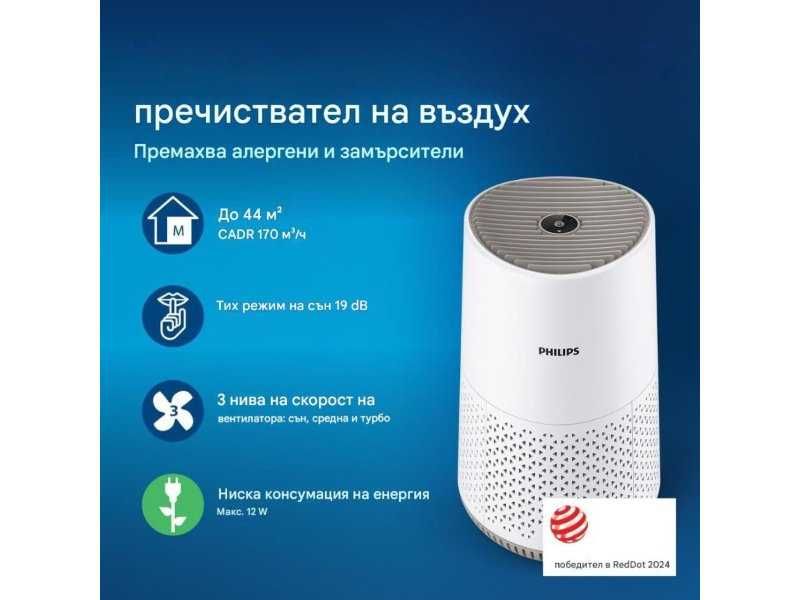 Пречиствател на Въздух Philips Smart 600i Series AC0650/10 - за Помещения до 44 м², Бял