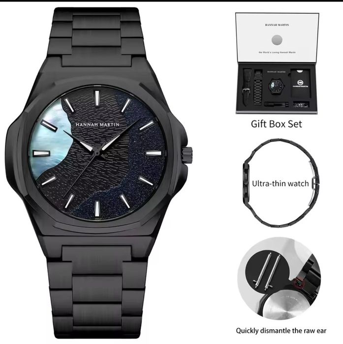 Ръчен часовник Hannah Martin. Пълен комплект