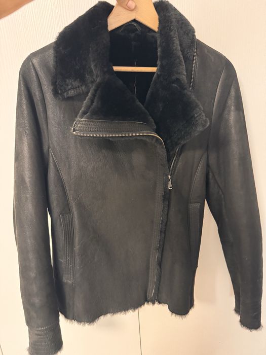 Geaca din piele cu blana de miel 36