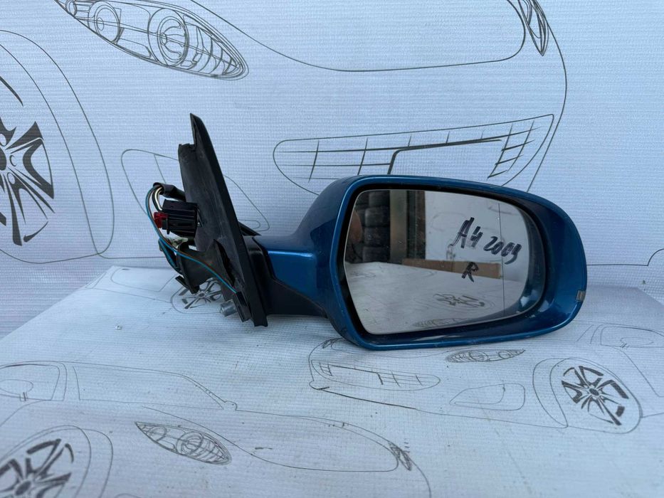 Oglindă Retrovizoare Dreaptă Electrică 2 și 6 Pini Audi A4 S4 B8 8K 8K2857410AF / 857410AF 2009 / [2008-2015] / (5A3)