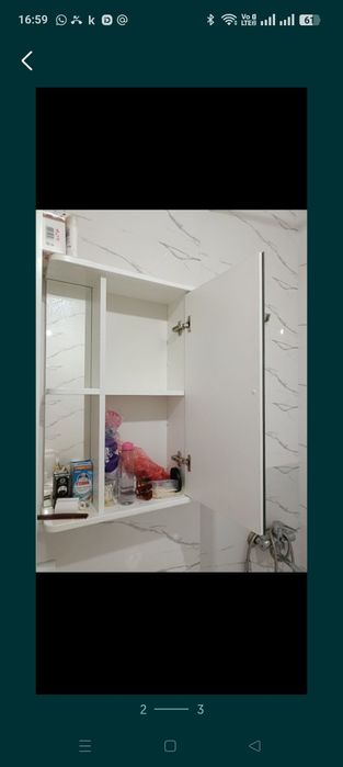 Шкафчик с зеркалом в ванную