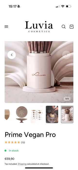 Комплект четки за грим Luvia Cosmetics Prime Vegan Pro