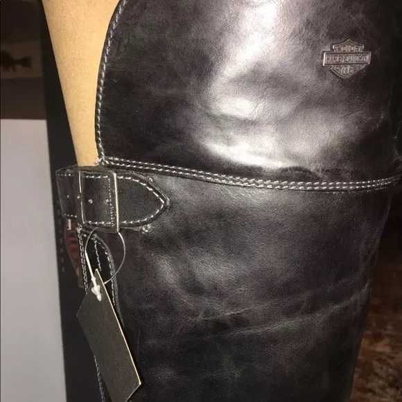 %ПРОМО%до 31.01!HARLEY DAVIDSON № 35/36 – Дамски ботуши от ест. кожа "