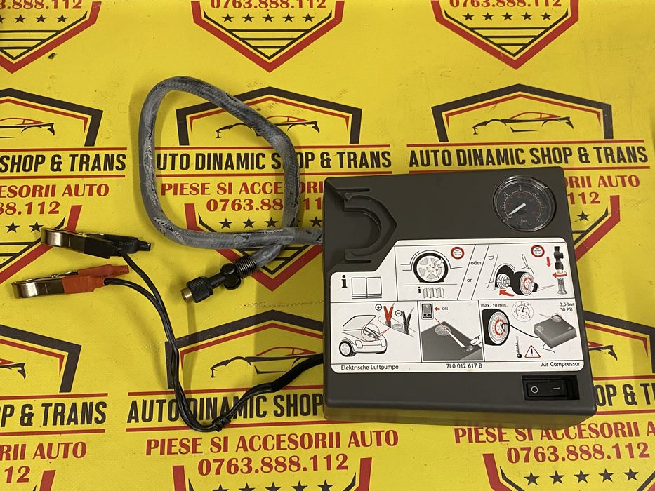 Compresor auto umflat roti original Porsche Cayenne 300W 12V 25A