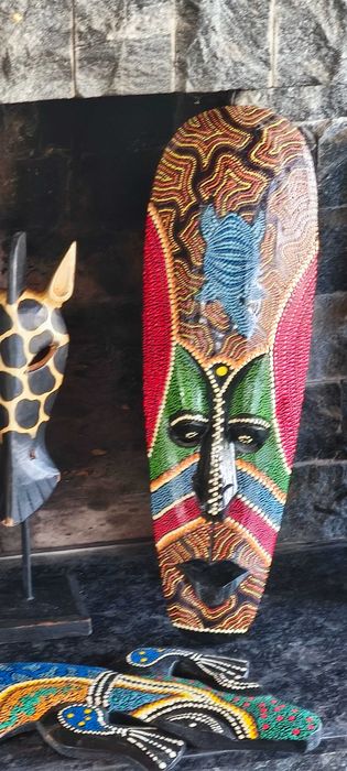 Декорация маска туземец жираф гущер