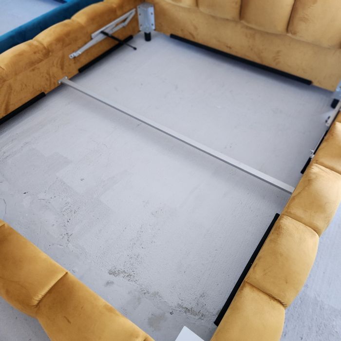 PROMOTIE! Pat 180/200cm, catifea, galben mustard