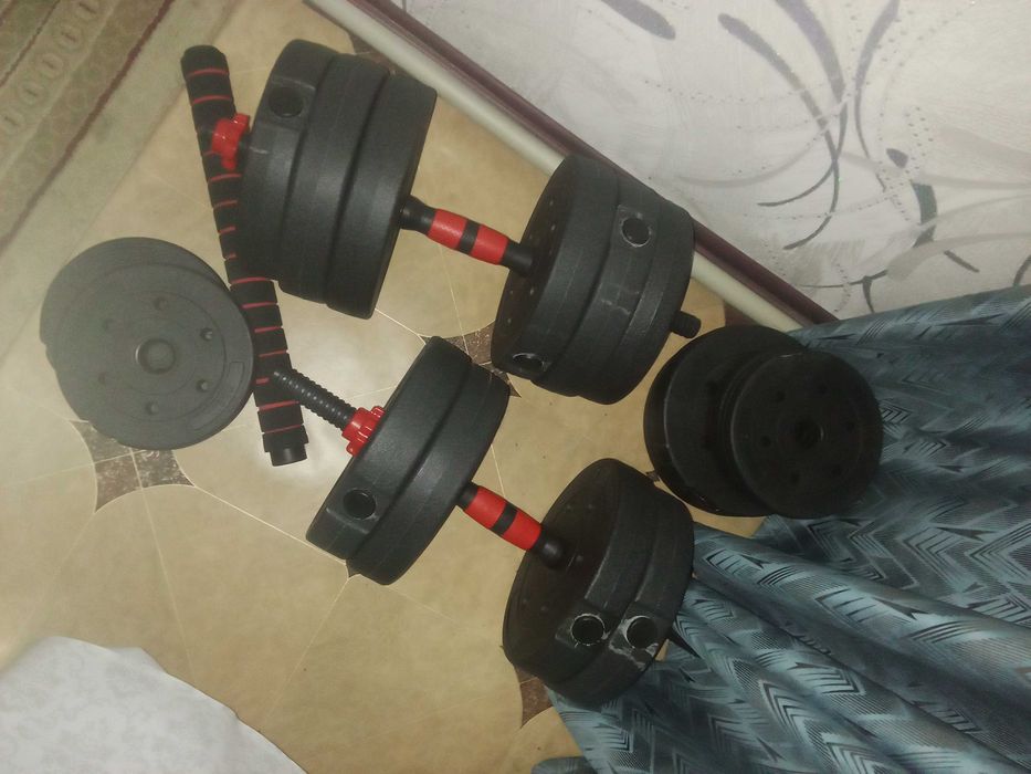 Гантели пластиковые