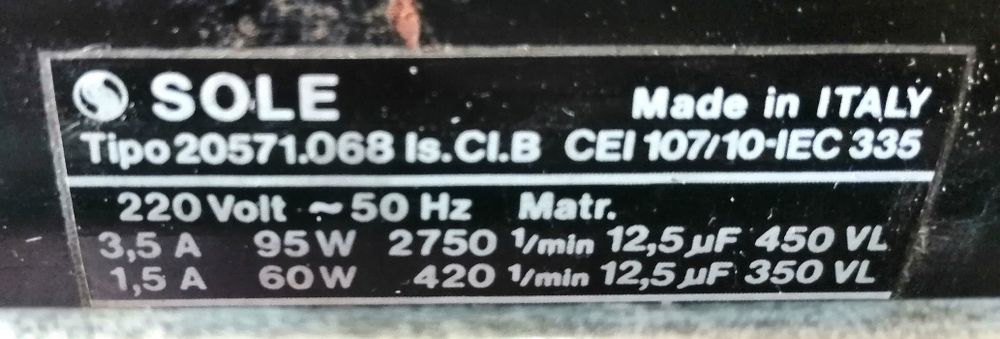 Motor electric 220 V.