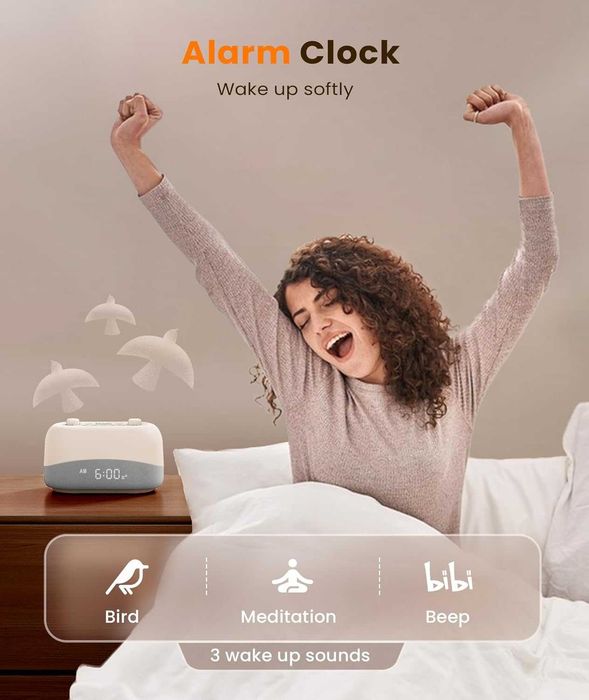 Dispozitiv Sunete Albe VALA® W20, 4in1, 29 Sunete HD, 8 Culori