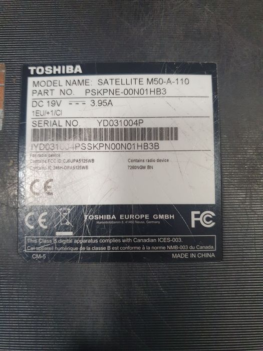 Лаптоп Toshiba Satelllite M50A110