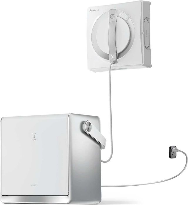 ECOVACS WINBOT W2 PRO Omni робот за почистване на прозорци с 6в1 многофункционална станция, 3-дюзи, 12-степенна защита, планиране на пътя Win-SLAM 4.0