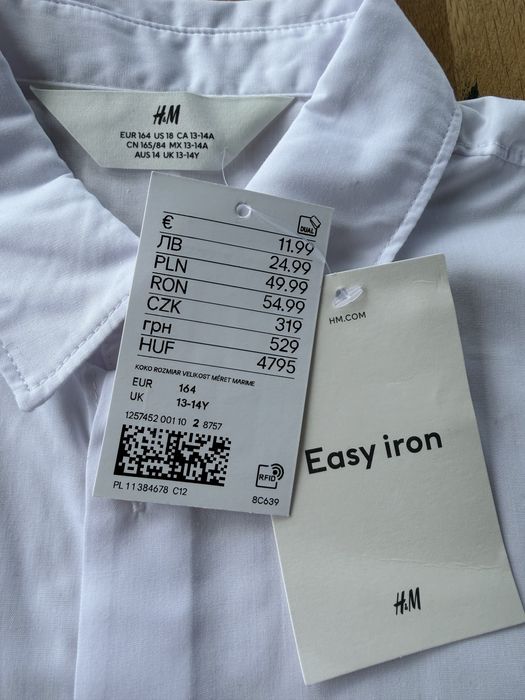 H&M cămașă albă băieți