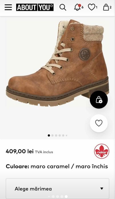 Ghete piele naturală Rieker
