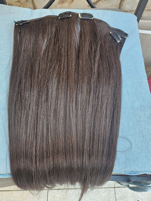 Естествена коса номер 5 кестенява