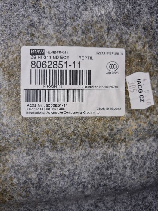 Tapițerie plafon negru BMW seria 7 G11 / cod - 8062851-11 /an -2015-22