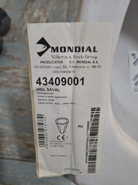 Vând pisoar,(urinal) nou alb Ideal Standard