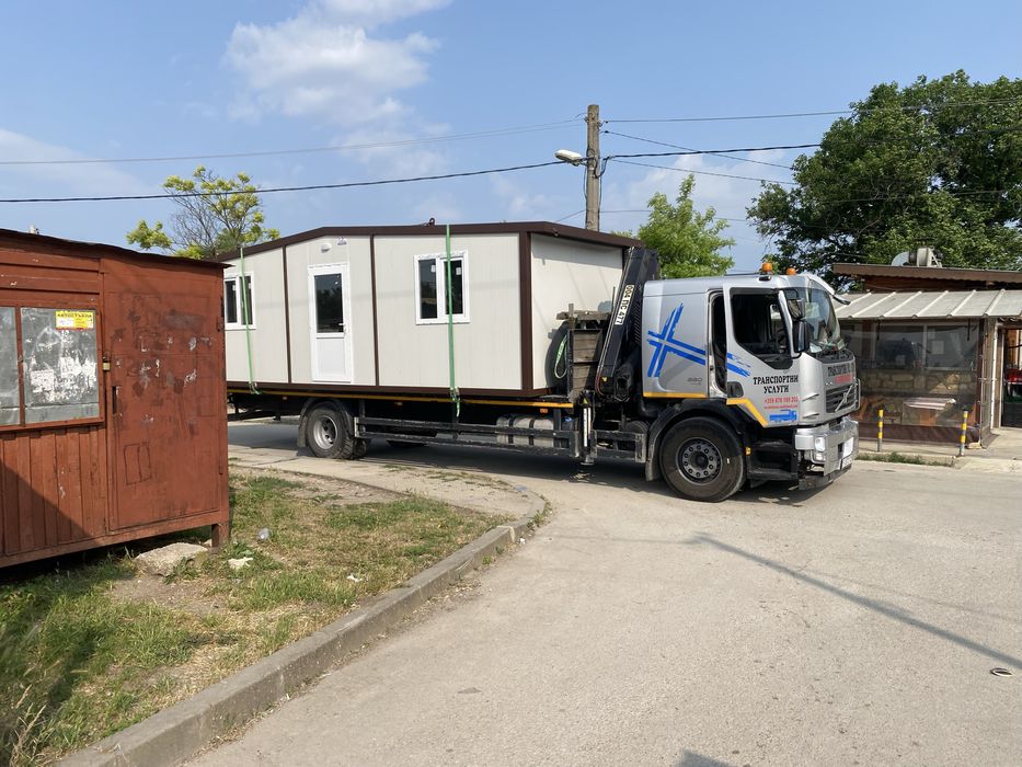 Траспорт с кран и самосвал с кран