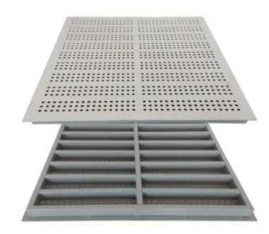 Перфорированная металлическая плита для фальшпола