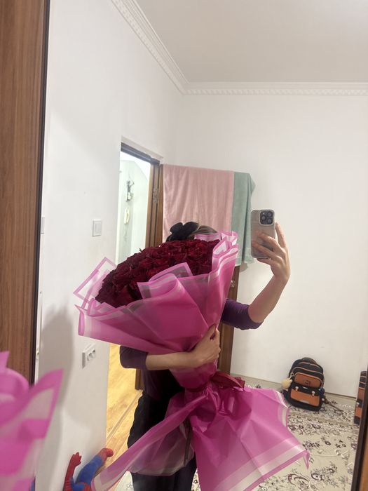 Роза красная красивая