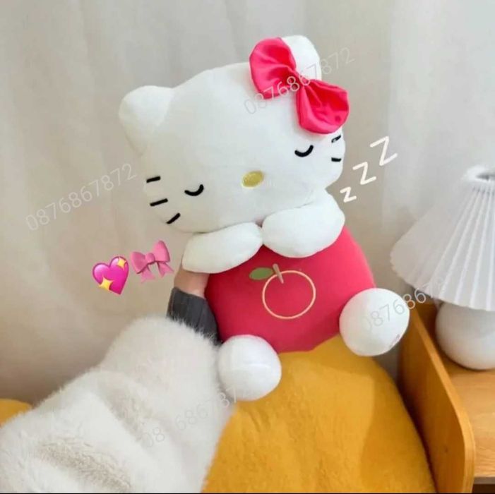 Плюшена дишаща играчка Hello Kitty с музика и светлина Плюшена играчка