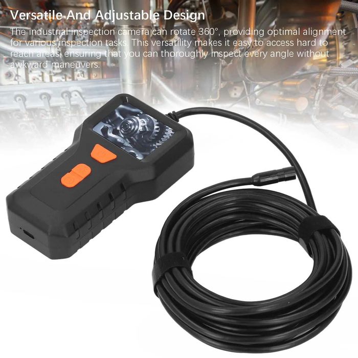 Професионален индустриален ендоскоп с дисплей 5 метра инструмент