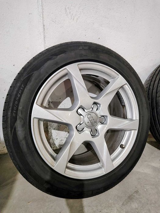 Jante originale Audi 17" + Anvelope vara noi