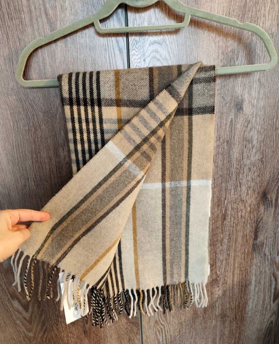 Нов дамски шал от камилска вълна и кашмир в стил Burberry