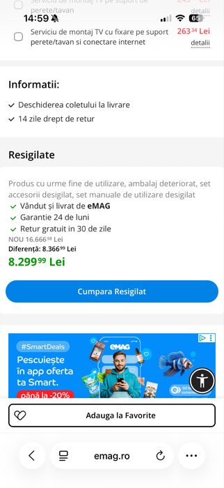 Vand televizor Oled LG 65M49LA