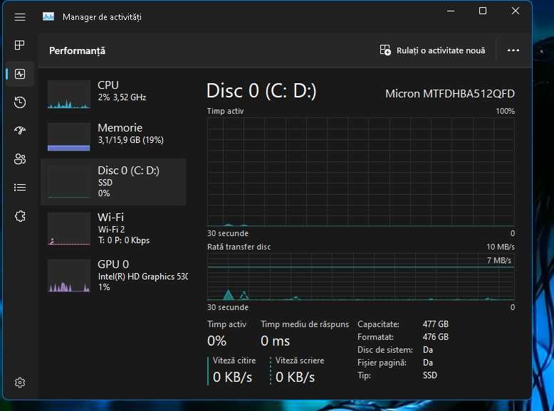 DELL OptiPlex 3050 MICRO, Procesor Intel Core i7-6700T 3.60GHz, 16GB RAM DDR4
