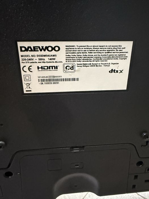 Телевизор daewoo за части 55 инча