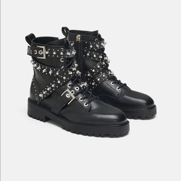 Естествена кожа боти Zara