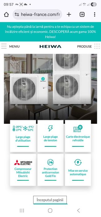 Mitsubishi / Daikin HEIWA HXES2-4X105-V1  -Pompă Aer condiționat R32