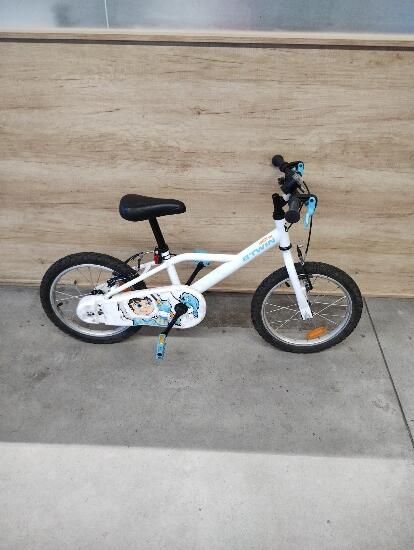 Bicicletă Inuit 100 16" alb copii 105 - 120 - (SecondHand) Decathlon